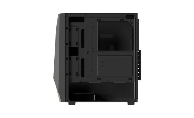 CARCASA FORTRON Middle Tower, ATX, "CMT195A", fara sursa, USB 3.0 x 2, USB 2.0 x 1, RGB light bar, 120mm x 4 fan, HD-audio, negru, "POC0000213" — miniatură
