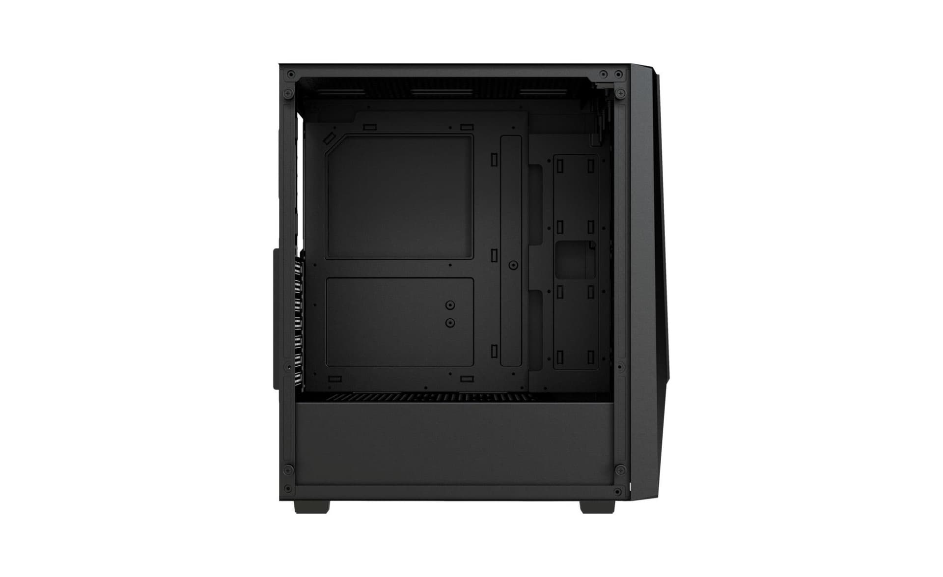CARCASA FORTRON Middle Tower, ATX, "CMT195A", fara sursa, USB 3.0 x 2, USB 2.0 x 1, RGB light bar, 120mm x 4 fan, HD-audio, negru, "POC0000213" — miniatură