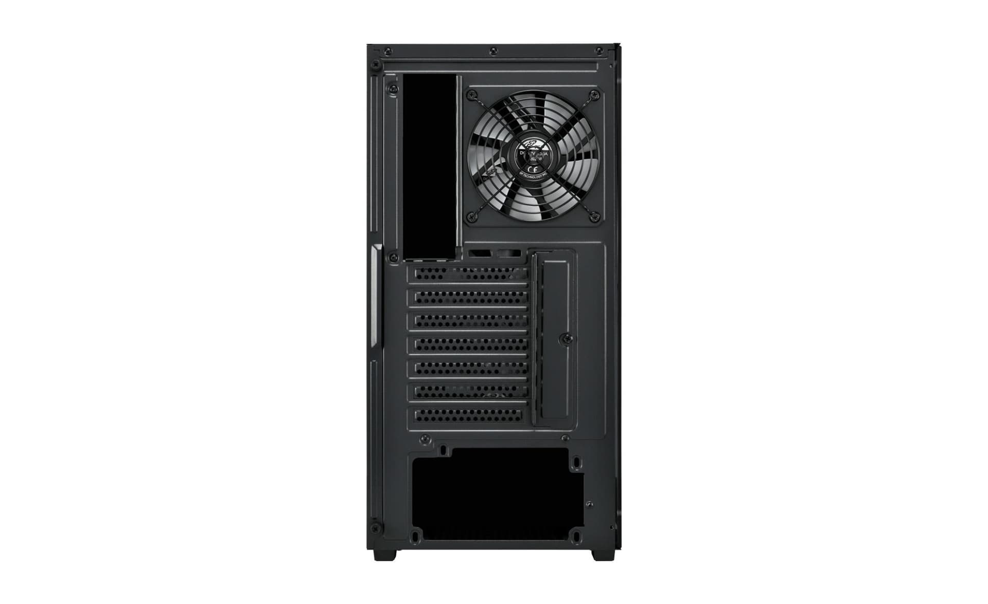 CARCASA FORTRON Middle Tower, ATX, "CMT218", fara sursa, USB 3.0 x 2, USB 2.0 x 1, RGB light bar, 120mm x 4 fan, HD-audio, negru, "POC0000214" — miniatură