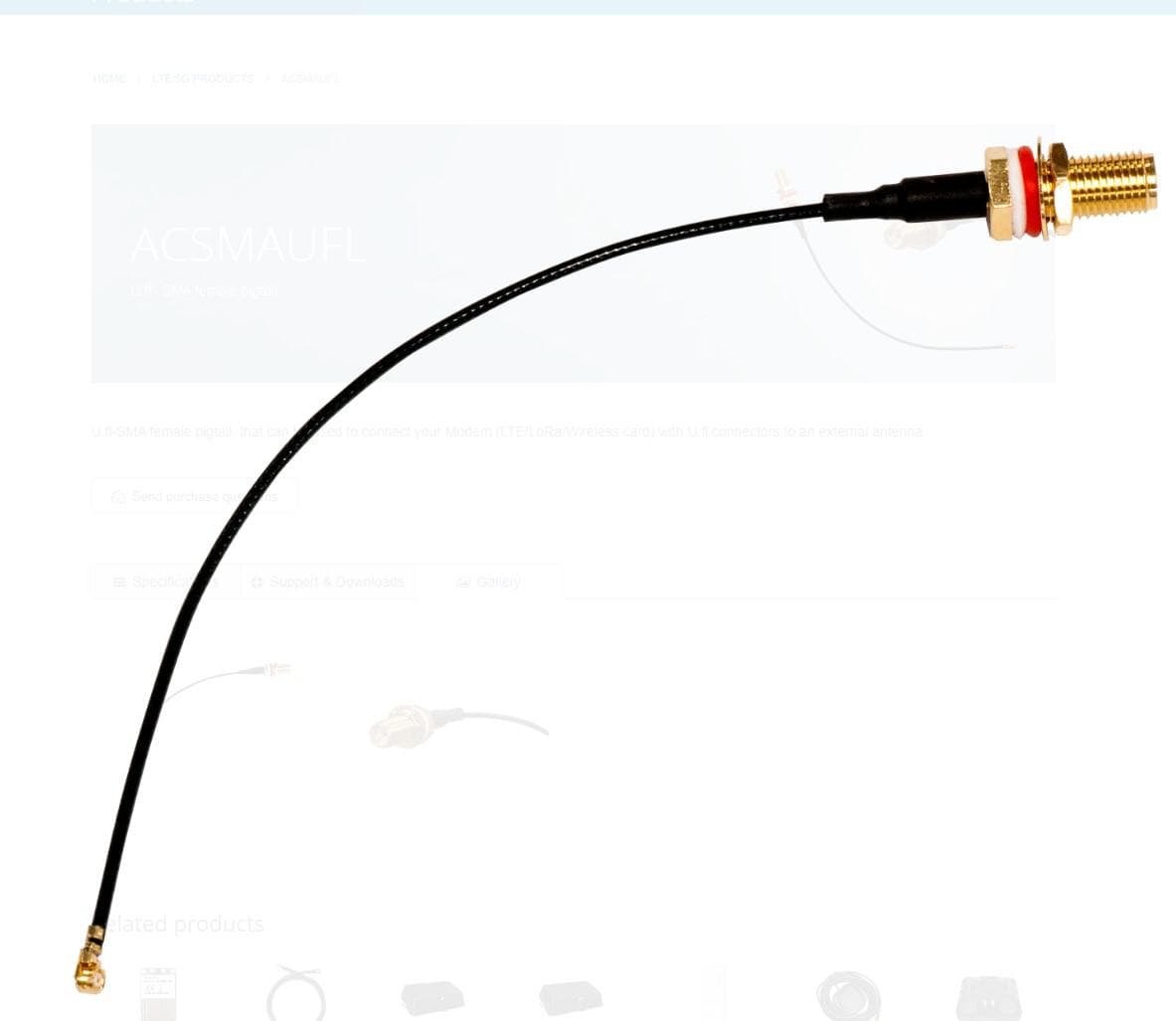 CABLE SMA FEMALE PIGTAIL/ACSMAUFL MIKROTIK "ACSMAUFL"