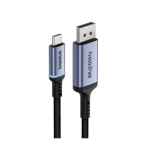 CABLU video Baseus, USB Type-C (T) la DisplayPort (T), 2m, rezolutie maxima 8K UHD la 60 Hz, negru "B0063370D111-01" - 6932172650353 — miniatură