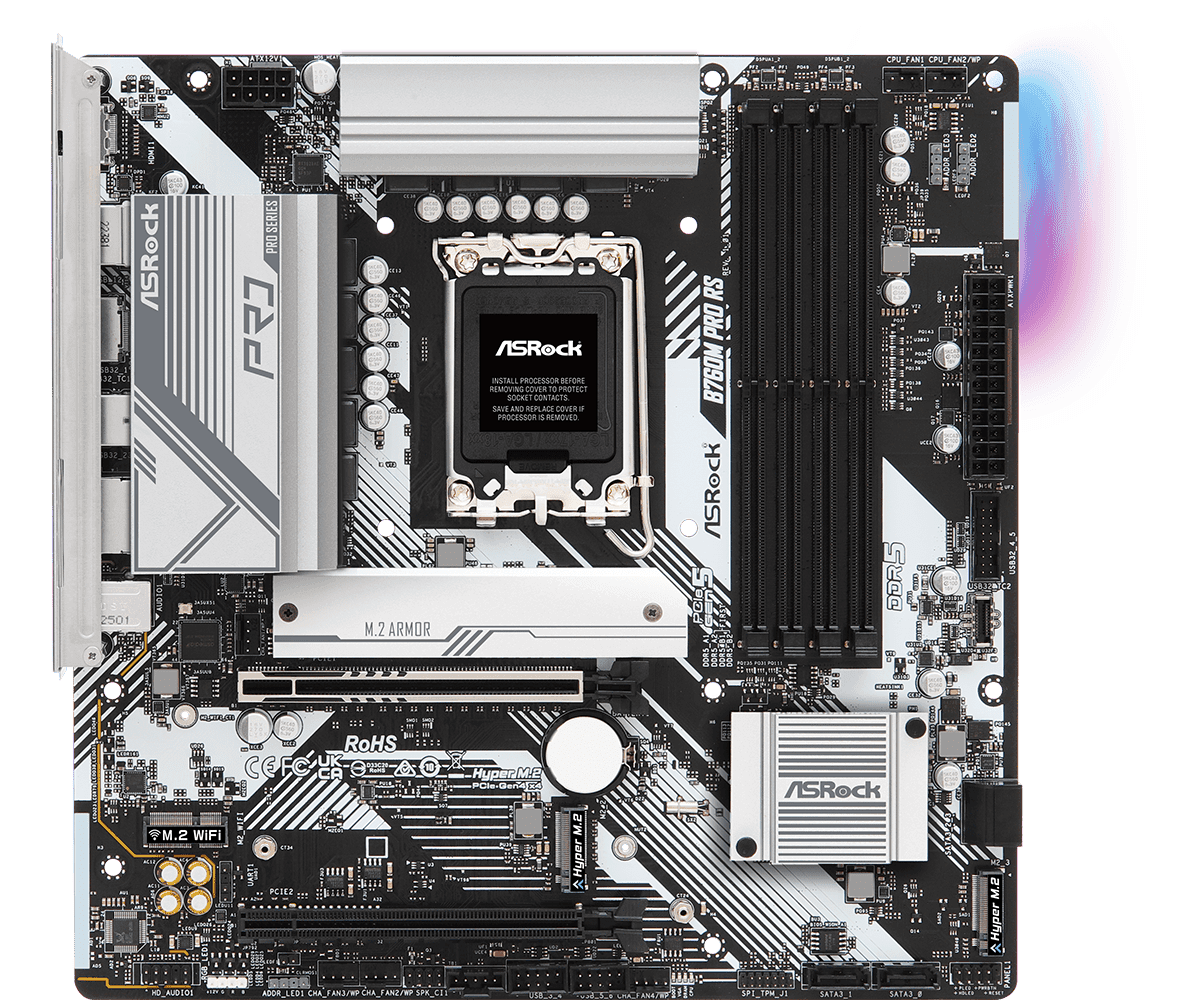PLACI de BAZA Asrock MB Asrock B760M Pro RS LGA1700 DDR5 "B760M PRO RS" — miniatură