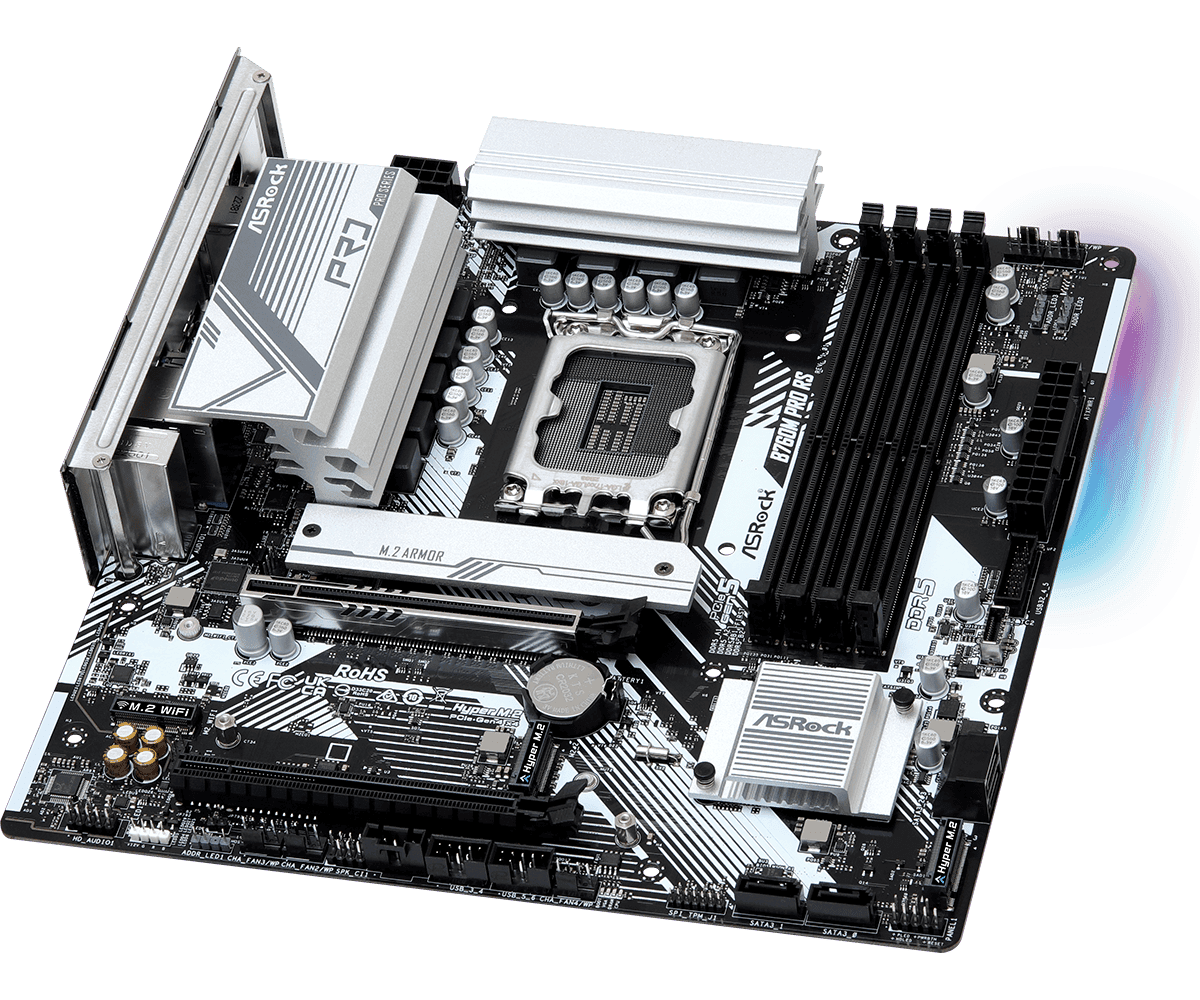 PLACI de BAZA Asrock MB Asrock B760M Pro RS LGA1700 DDR5 "B760M PRO RS" — miniatură