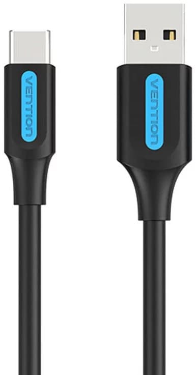 Cablu alimentare si date Vention, USB 2.0 (T) la USB Type-C (T), 1.5m rata transfer 480 Mbps, invelis PVC, negru, "COKBG" - 6922794748651 — miniatură
