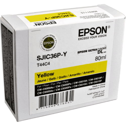Cartus Cerneala Original Epson Yellow, T44C440, pentru CW-C6500|C6000, "C13T44C440"