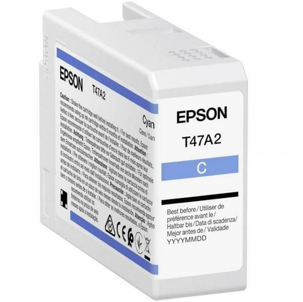 Cartus Cerneala Original Epson Cyan, T47A2, pentru UltraChrome Pro 10, 50ml, "C13T47A200"