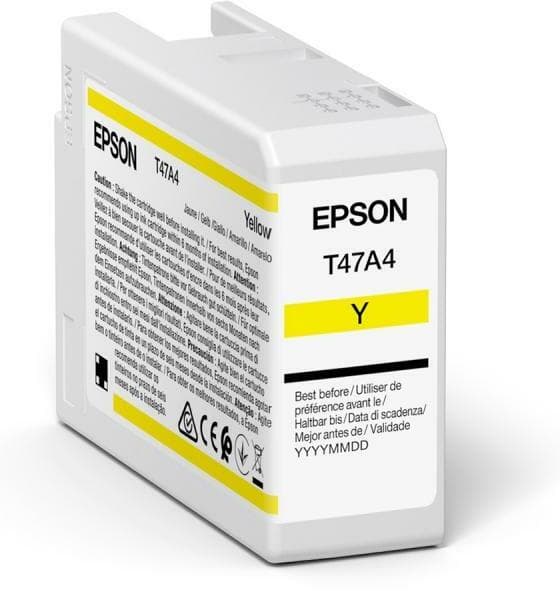 Cartus Cerneala Original Epson Yellow, T47A4, pentru UltraChrome Pro 10, 50ml, "C13T47A400"