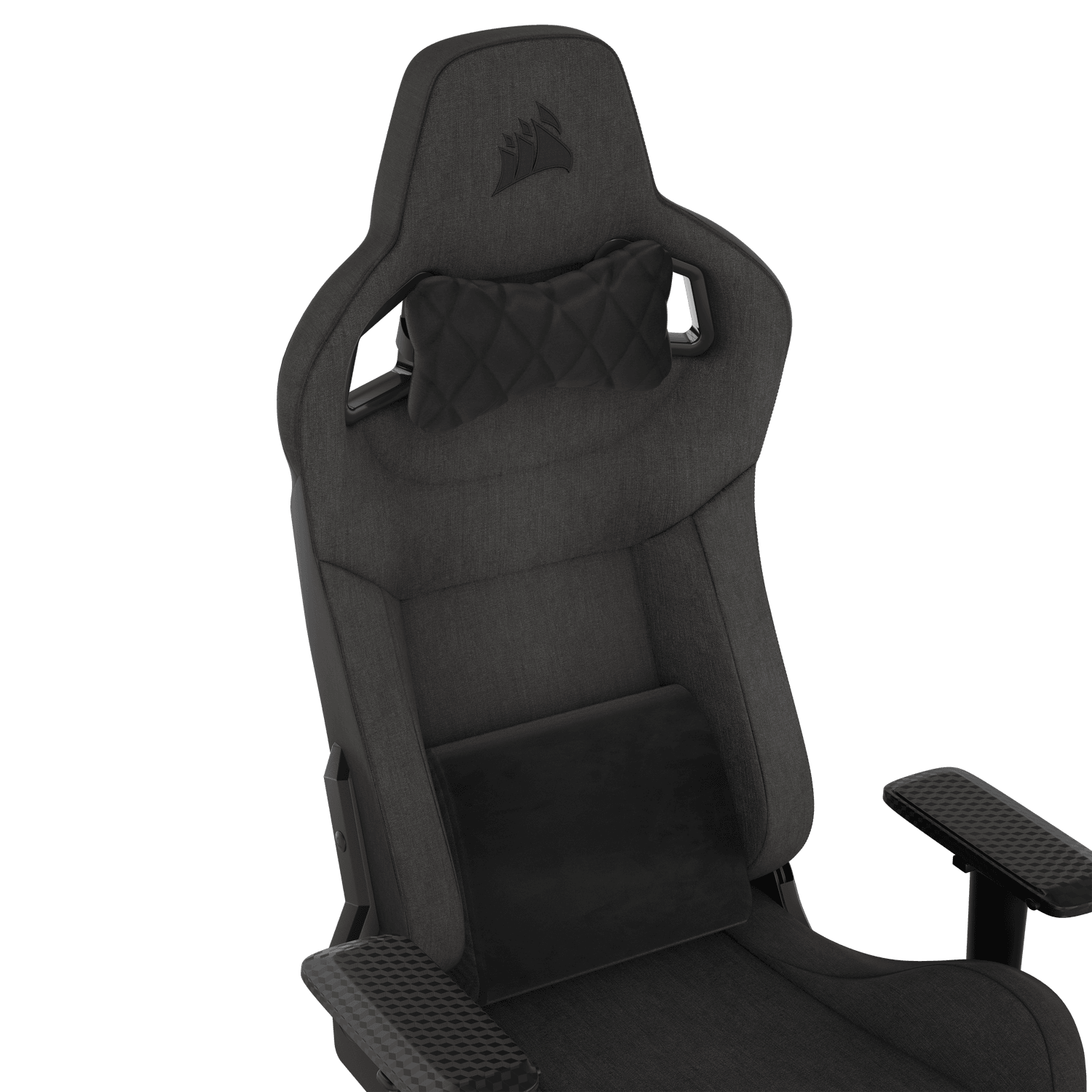 Corsair T3 Rush (2023), Textil, suport lombar Memory Foam, tetiera, Carbune "CF-9010057-WW" — miniatură