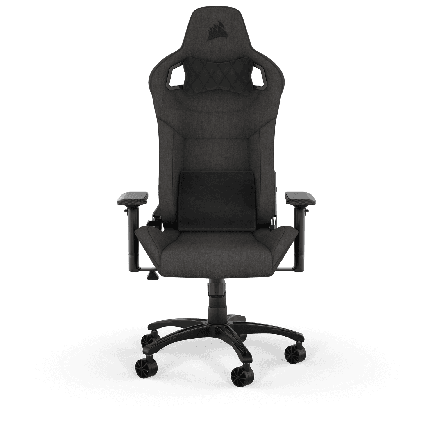 Corsair T3 Rush (2023), Textil, suport lombar Memory Foam, tetiera, Carbune "CF-9010057-WW" — miniatură