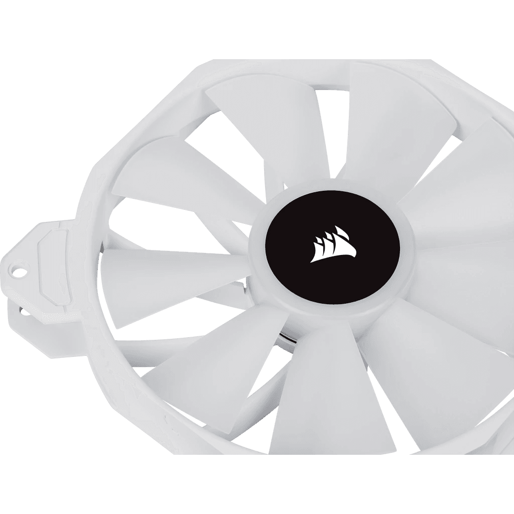 Ventilator Corsair iCUE SP140 RGB ELITE Performance 140mm PWM, kit 2 buc, include Lighting Node CORE, Alb "CO-9050139-WW" — miniatură