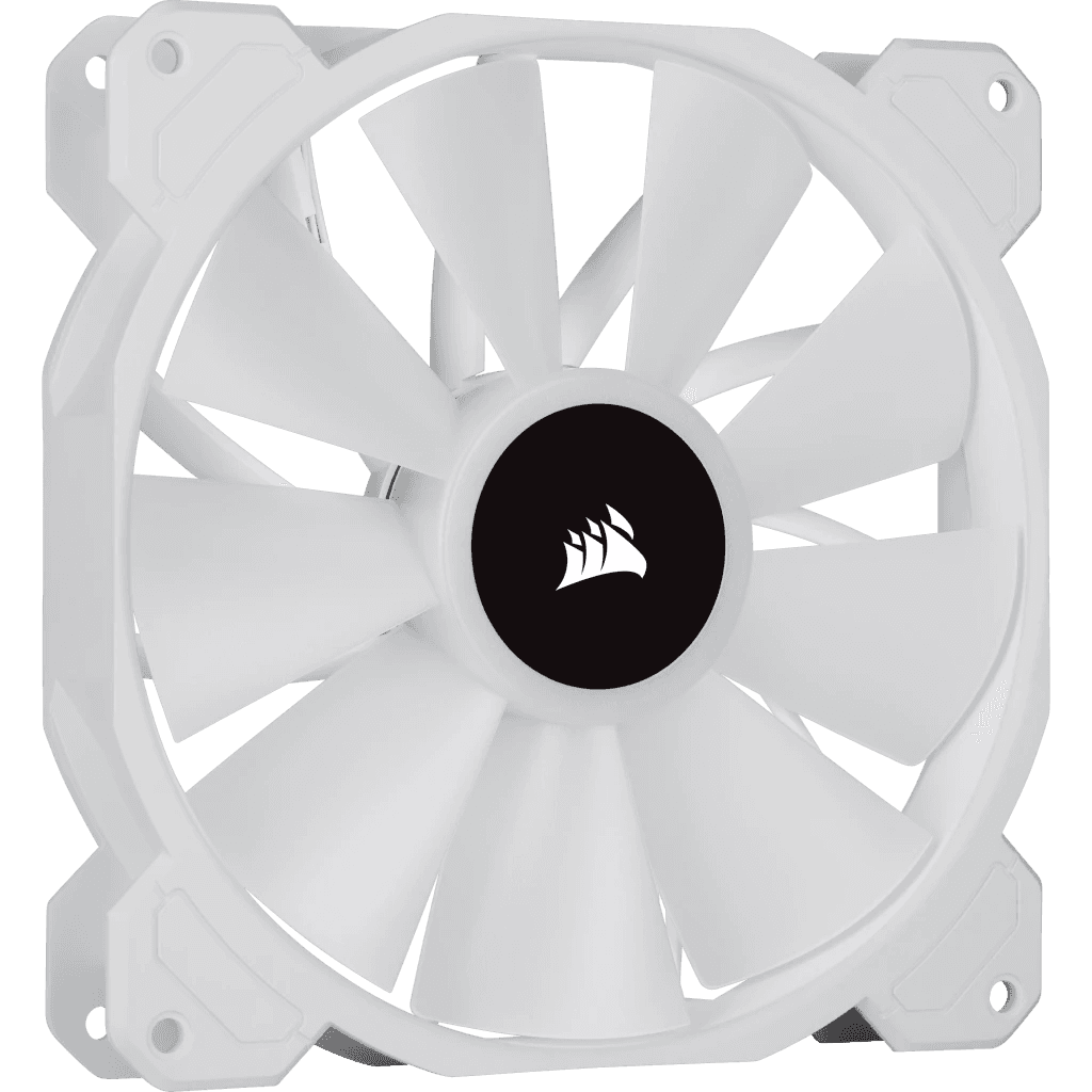 Ventilator Corsair iCUE SP140 RGB ELITE Performance 140mm PWM, kit 2 buc, include Lighting Node CORE, Alb "CO-9050139-WW" — miniatură