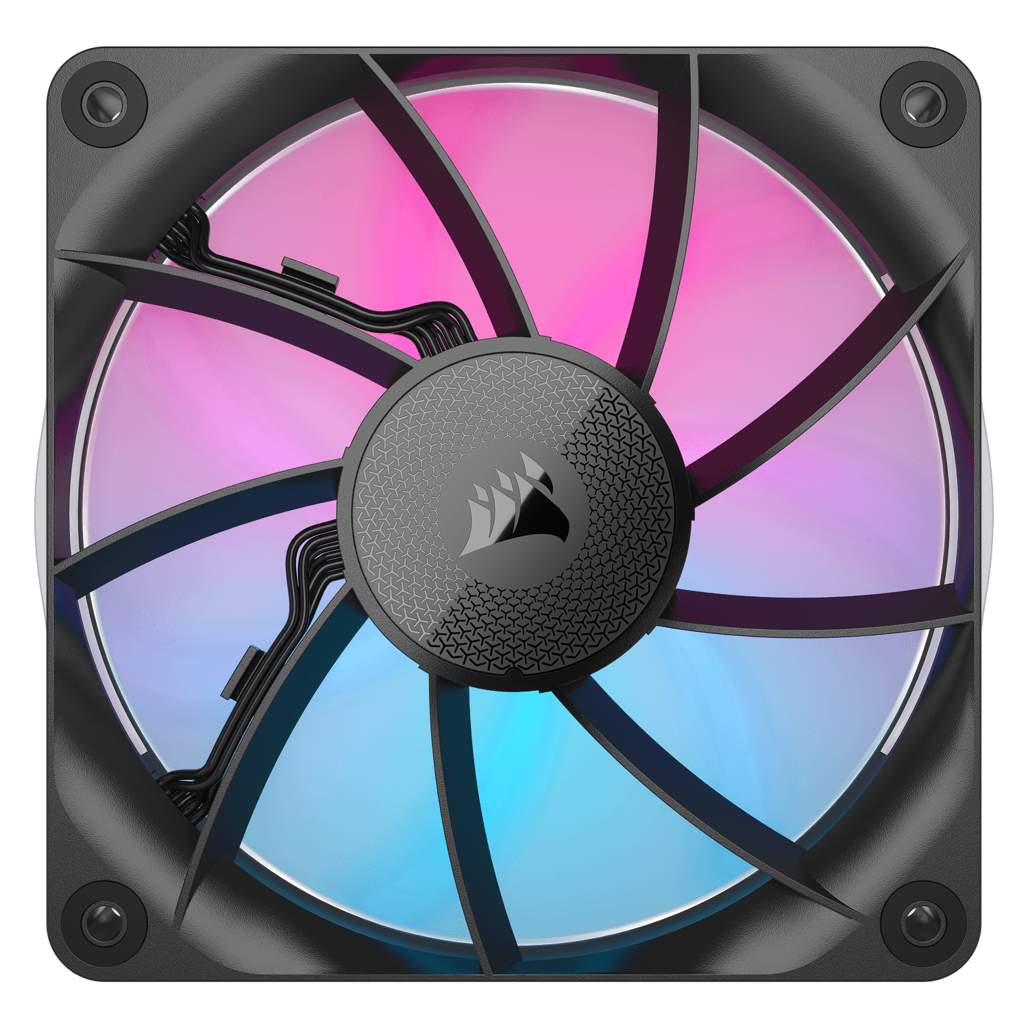 VENTILATOR Corsair iCUE LINK RX120 3x120mm RGB NEGRU, 0.400-2100 RPM +/- 10%, 10.5-74.2 CFM,Presiune Statica: 0.12-4.38 mm-H2O,10-36dBA, Prindere magnetica, Lungime cablu 135mm, 600mm "CO-9051018-WW" — miniatură