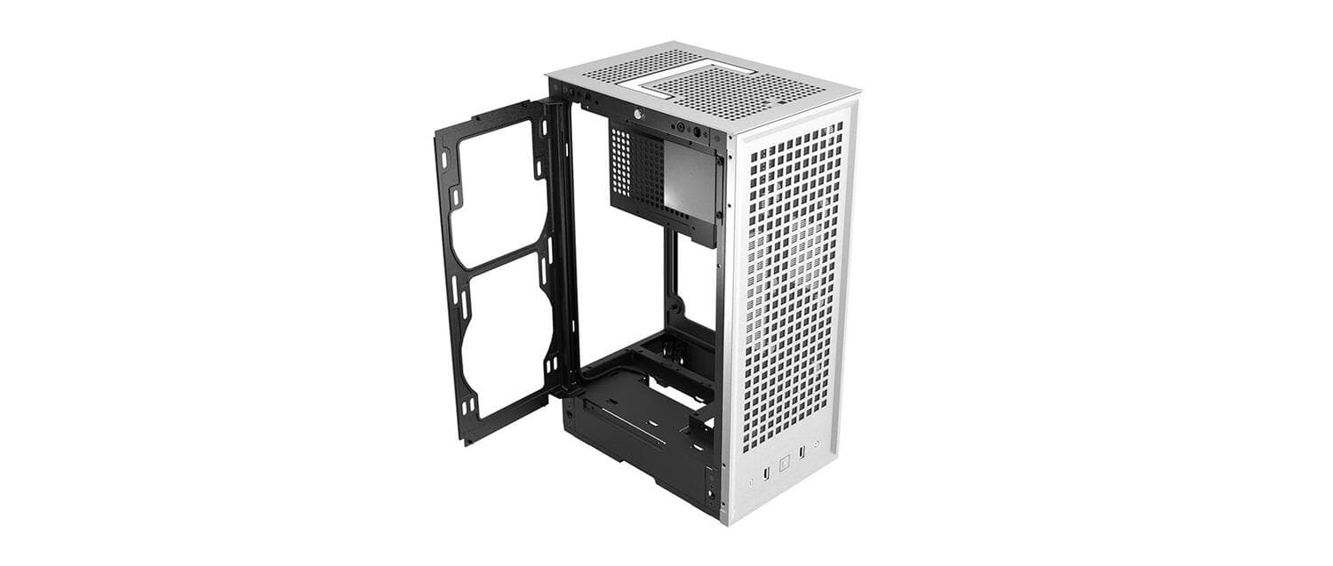 Carcasa HYTE Revolt 3, Premium ITX, full-size 3-slot GPU, SFX/SFX-L PSU support, White "CS-HYTE-REVOLT3-W" — miniatură