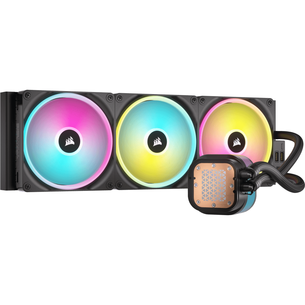 COOLERE Corsair iCUE LINK H170i LCD, AIO 420 mm, 2000 RPM, Intel/ AMD, Negru "CW-9061009-WW" — miniatură