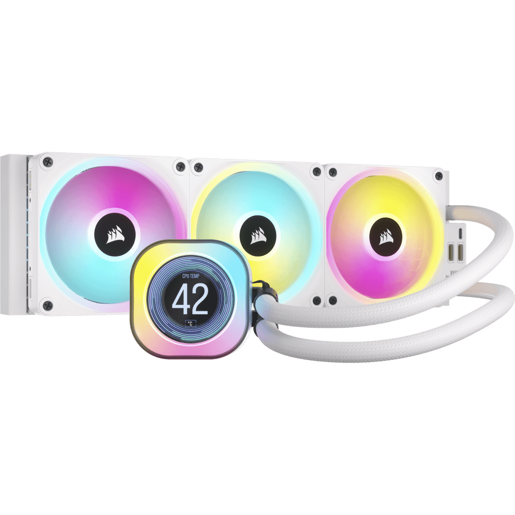 COOLERE Corsair iCUE LINK H150i LCD, cooler AIO 360 mm, 2400 RPM, Intel/ AMD, Alb "CW-9061010-WW"