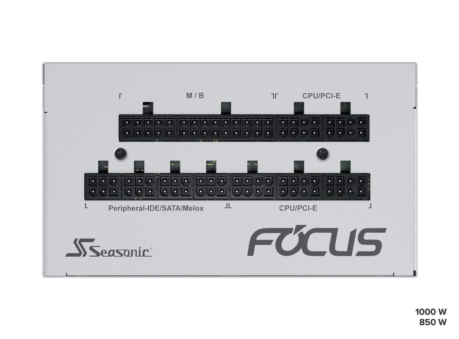SURSE Seasonic FOCUS GX-850, 80 Plus Gold, 850W, 12VHPWR, ATX 3.0, Full Modulara, Alb "FOCUS-GX-850-ATX30-WHITE" — miniatură