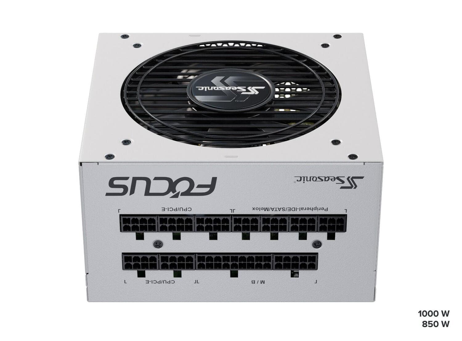 SURSE Seasonic FOCUS GX-850, 80 Plus Gold, 850W, 12VHPWR, ATX 3.0, Full Modulara, Alb "FOCUS-GX-850-ATX30-WHITE" — miniatură