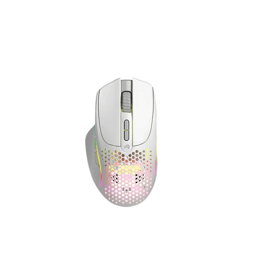MOUSE Glorious PC Gaming Race Wireless, 26000 DPI, Ultralight 75g, Bluetooth, 9 butoane, Alb "GLO-MS-IWV2-MW" — miniatură