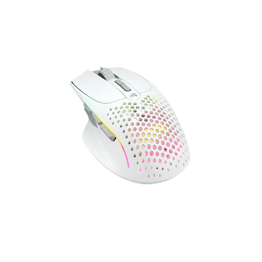 MOUSE Glorious PC Gaming Race Wireless, 26000 DPI, Ultralight 75g, Bluetooth, 9 butoane, Alb "GLO-MS-IWV2-MW" — miniatură