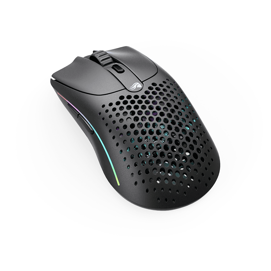 MOUSE Glorious PC Gaming Race Wireless, 26000 DPI, RGB, Ultralight 68g, Hybrid 2.4GHz, Bluetooth, 6 butoane, Ambidextru, Negru "GLO-MS-OWV2-MB" — miniatură