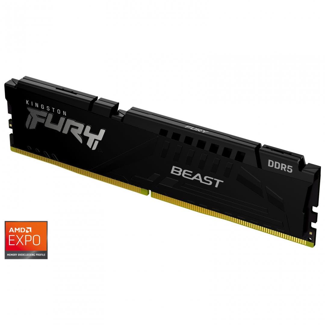 DDR Kingston - gaming 16GB 6000MT/s DDR5 CL36 DIMM FURY Beast "KF560C36BBE-16" — miniatură