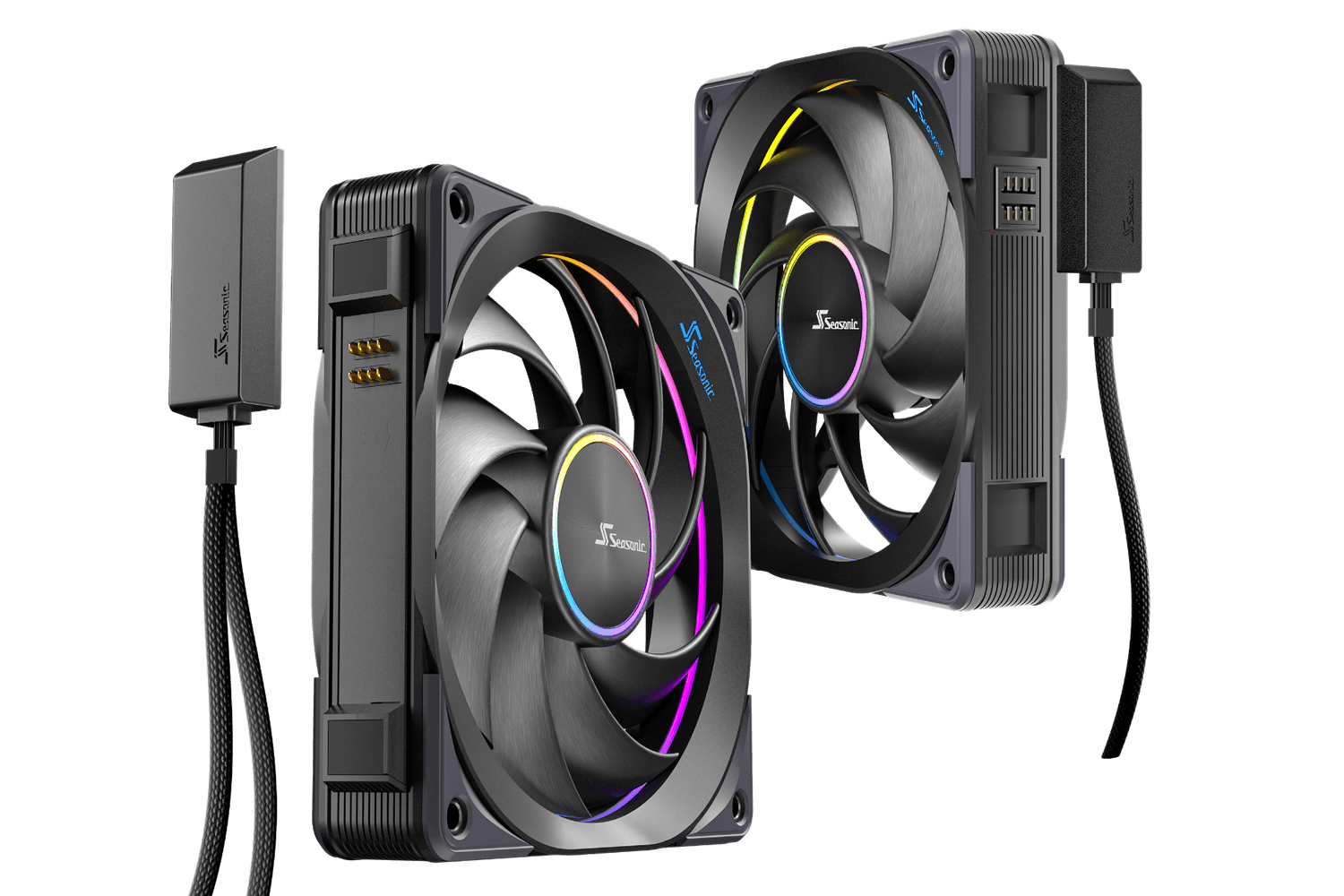 Ventilator Seasonic MagFlow 120 ARGB, kit 3 buc "MAGFLOW-3 ARGB" — miniatură