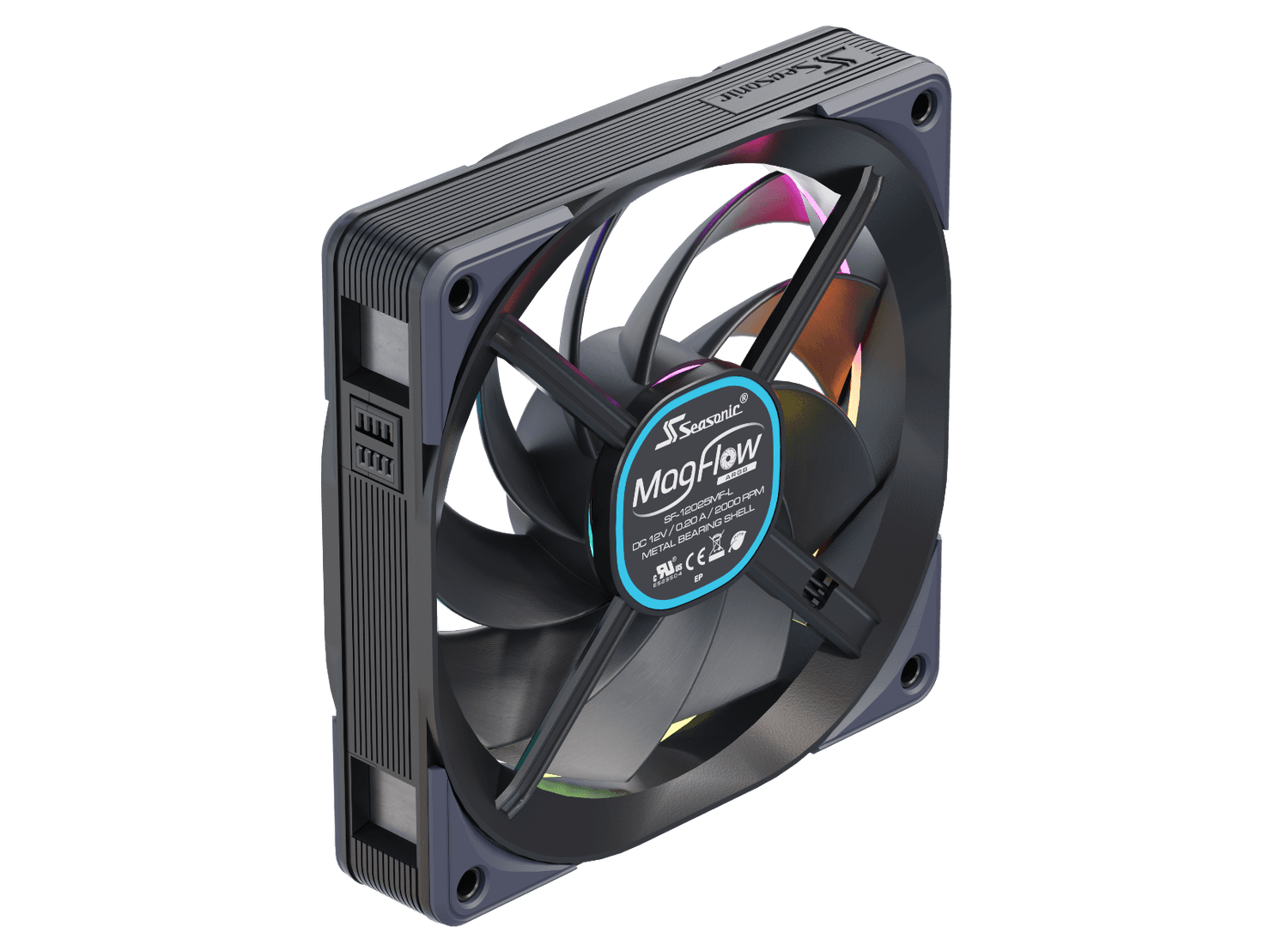 Ventilator Seasonic MagFlow 120 ARGB, kit 3 buc "MAGFLOW-3 ARGB" — miniatură