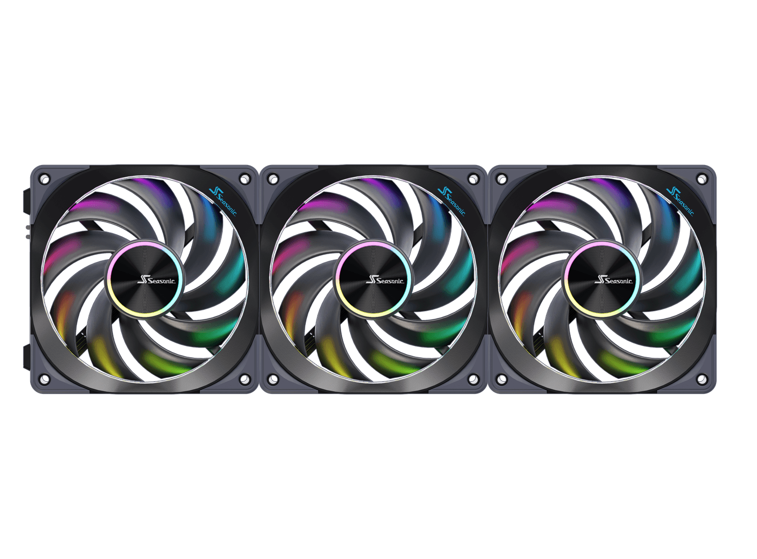 Ventilator Seasonic MagFlow 120 ARGB, kit 3 buc "MAGFLOW-3 ARGB"