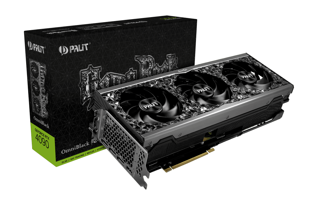 PALIT GeForce RTX 4090 GameRock OmniBlack "NED4090019SB-1020Q" — miniatură