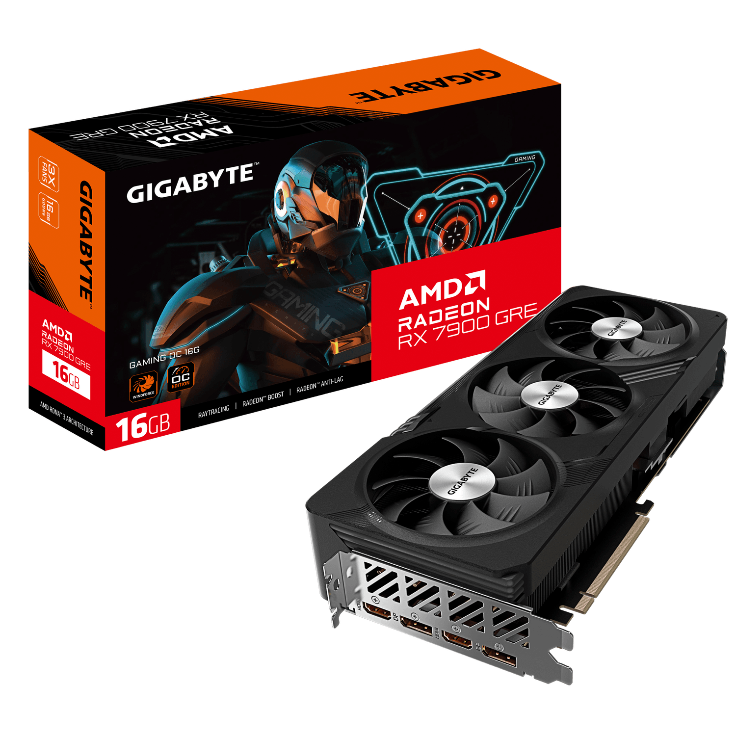 PLACI VIDEO Gigabyte Radeon RX 7900 GRE GAMING OC 16GB "R79GREGAMING OC-16GD" — miniatură