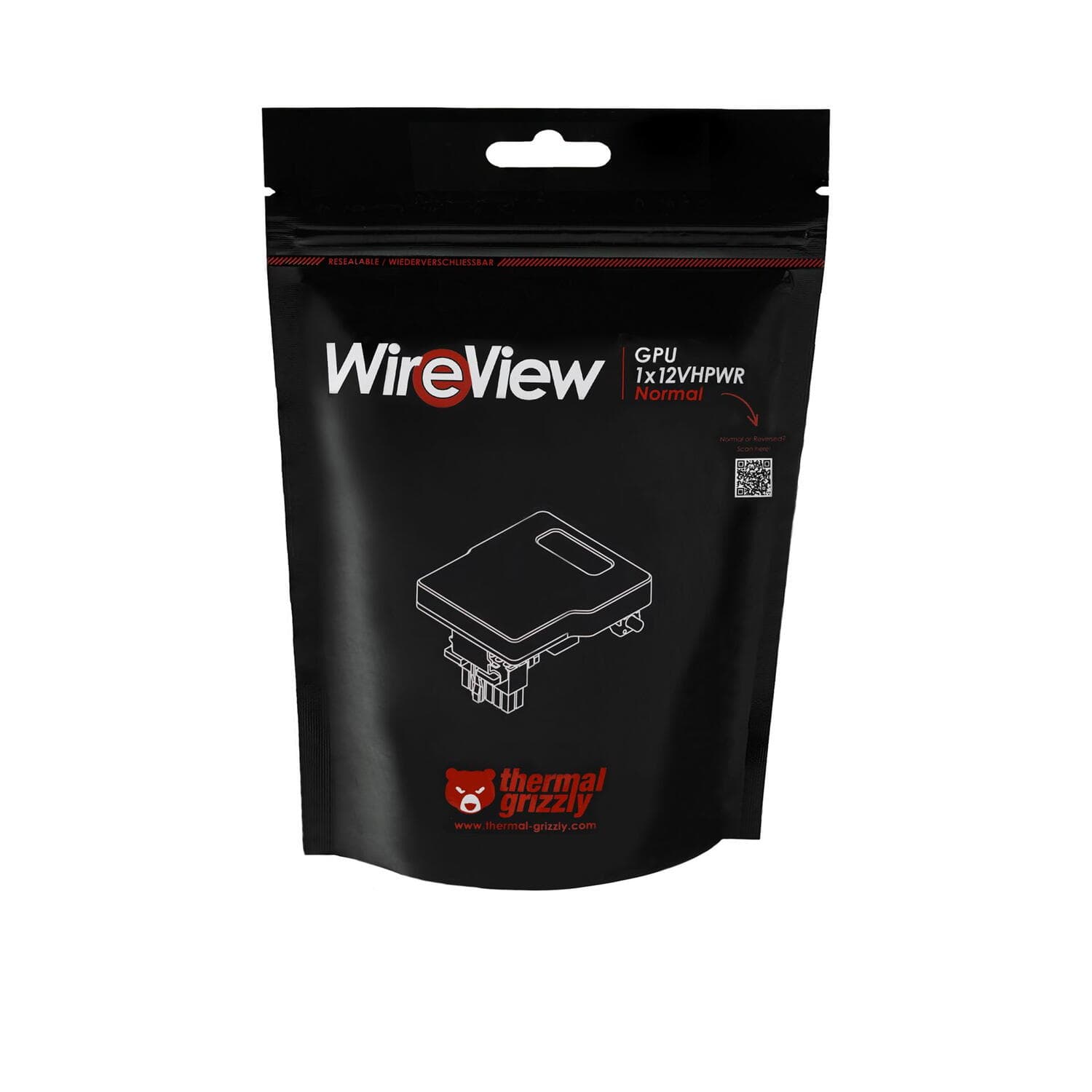 Thermal Grizzly WireView GPU, 12VHPWR, Normal "TG-WV-H1N" — miniatură