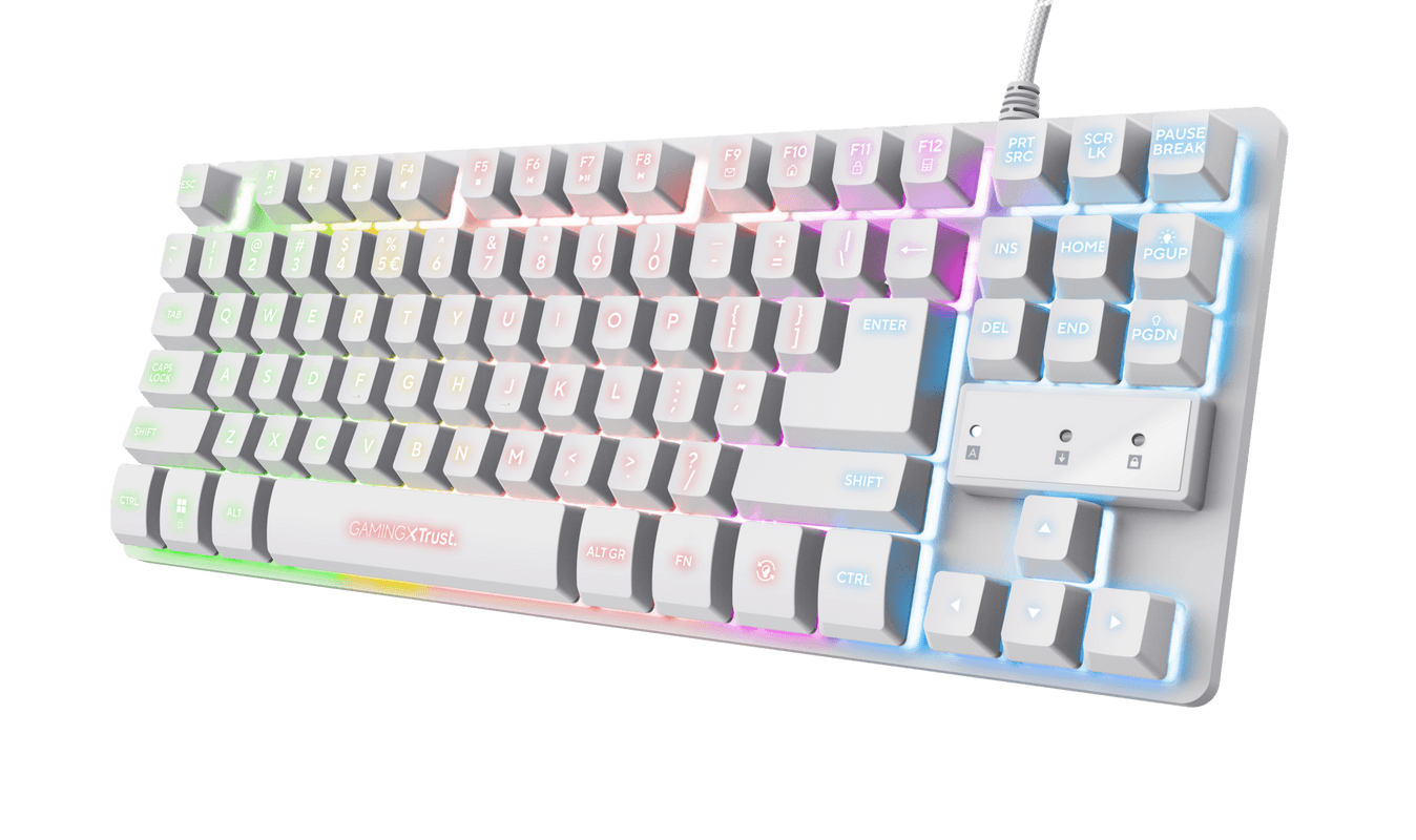 Tastatura Trust GXT833W Thado, alb "TR-24737" — miniatură