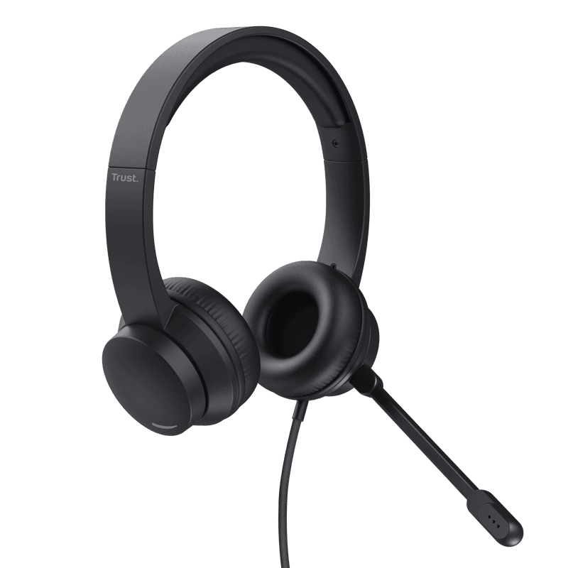 Casti Trust Ayda cu fir, negru "TR-25088"