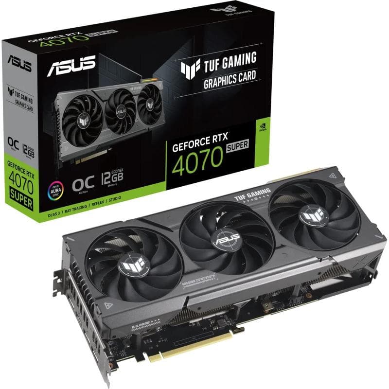 PLACI VIDEO Asus VGA AS TUF RTX 4070 SUPER 12GB GAMING "TUF-RTX4070S-O12G-GAMING"