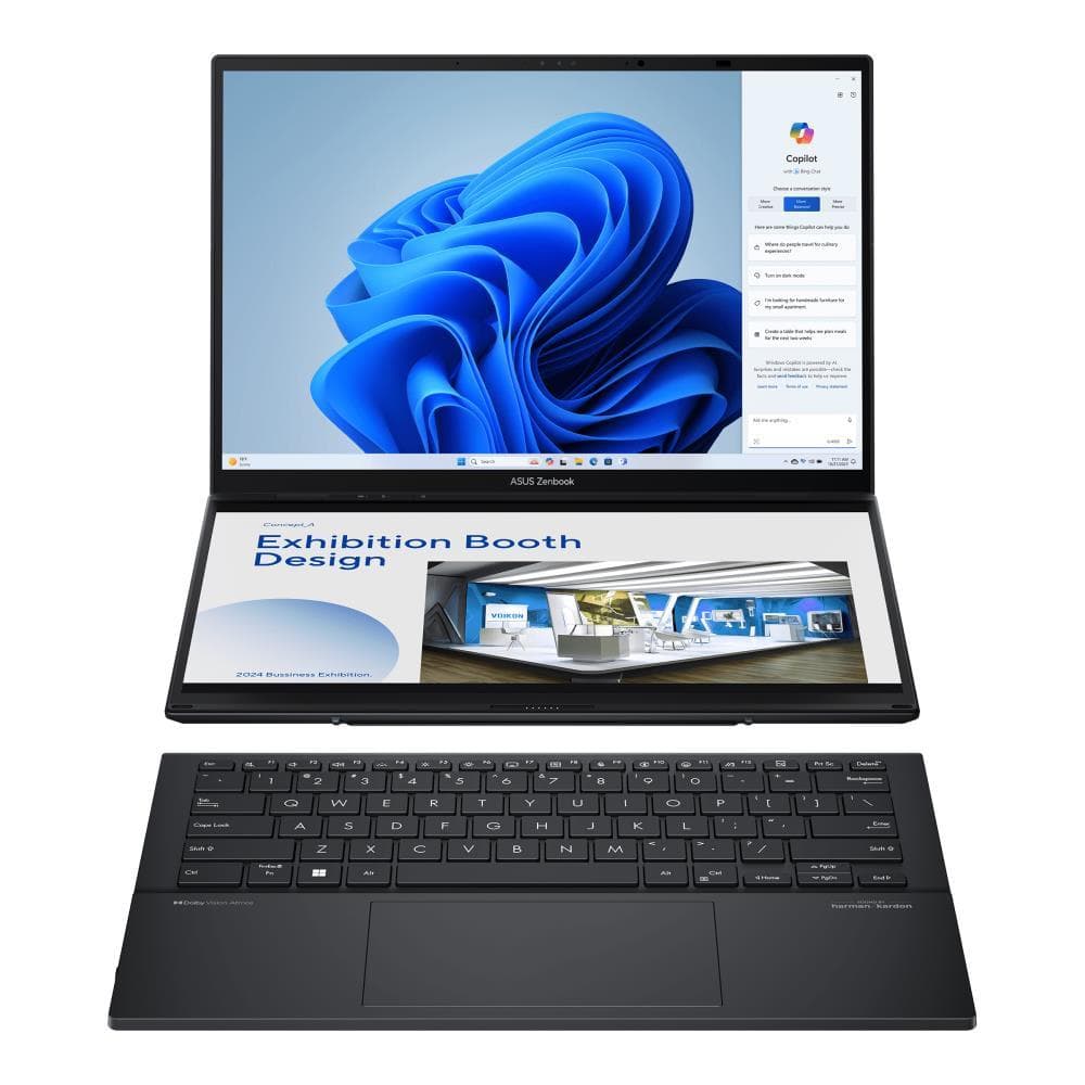 NOTEBOOK Asus 14 inch|3K 2880 x 1800 OLED|Touch screen|Intel Core Ultra 7|155H|1.4 GHz|Mem 16GB|SSD 1TB|1xHDMI|FHD cam|Greutate 1.65 kg|WIN 11 Pro|Inkwell Gray "UX8406MA-PZ075X" (