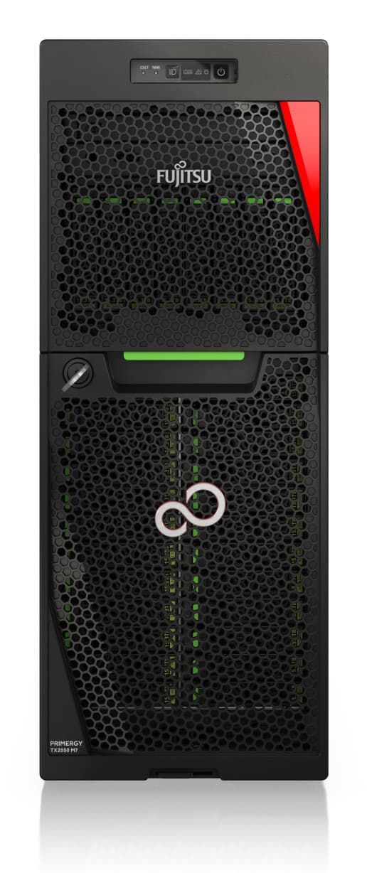 Fujitsu PRIMERGY TX2550 M7 Tower, 1x Xeon Silver 4410Y, 1x 32GB DDR5, noDVD, noHDD, iRMC Adv. Pack, 1x 900W, 3Yrs "VFY:T2557SC040IN" — miniatură