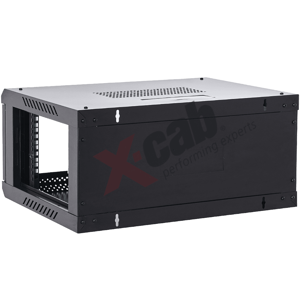 Cabinet metalic de perete 19", tip rack wallmount, 4U 600x450 mm, Xcab Negru "Xcab-4U45S.9004" — miniatură