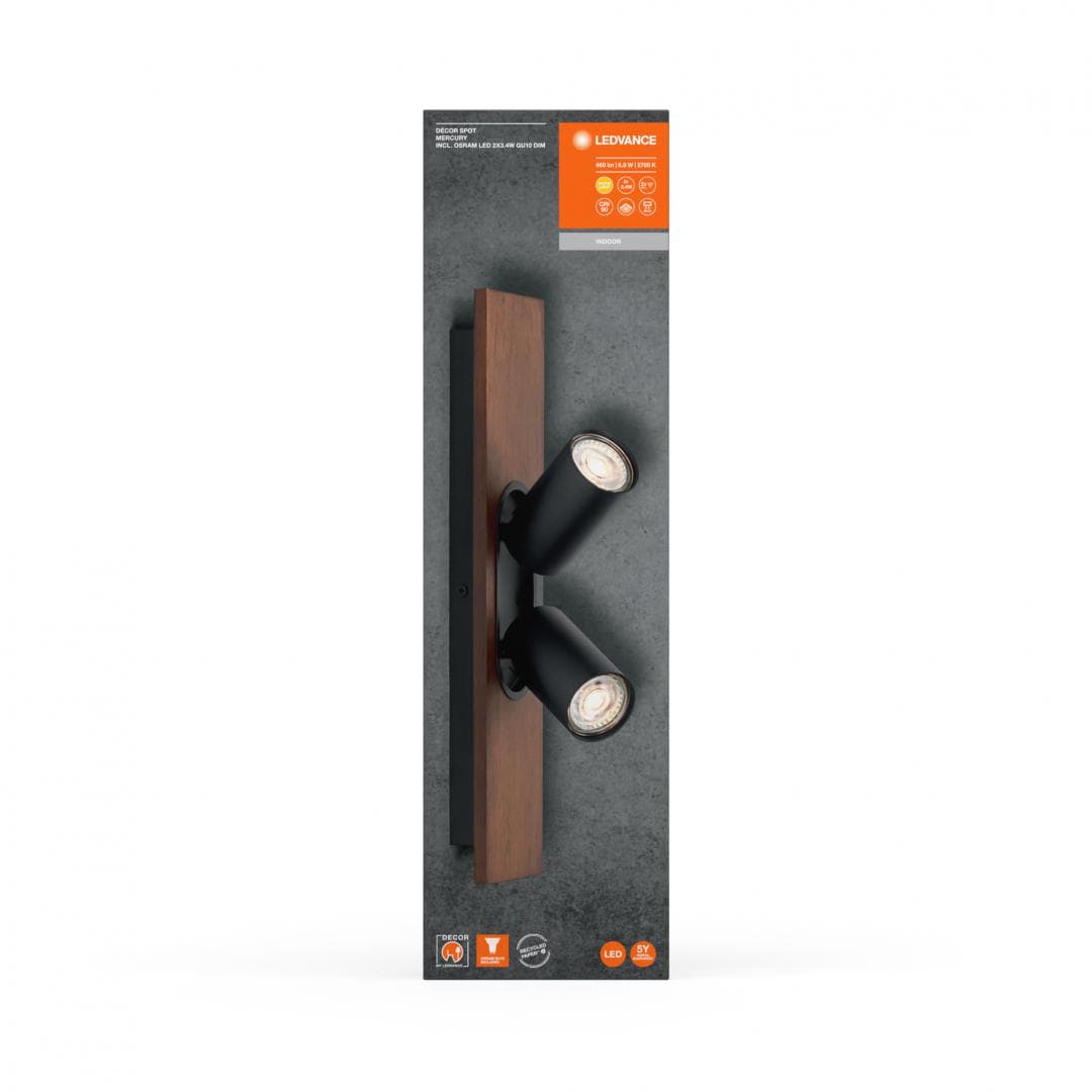 DECOR SPOT MERCURY 2X3.4W927GU10 BKLEDV "000004058075828063"