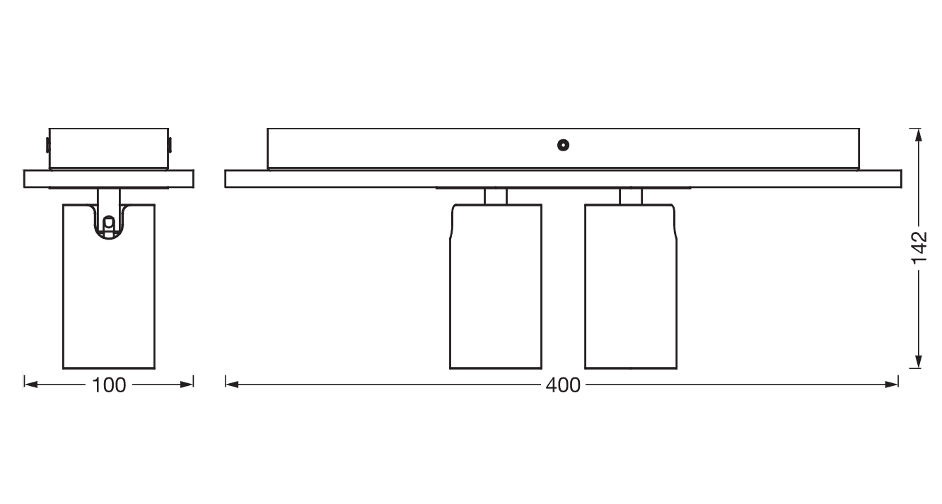 DECOR SPOT MERCURY 2X3.4W927GU10 BKLEDV "000004058075828063" — miniatură