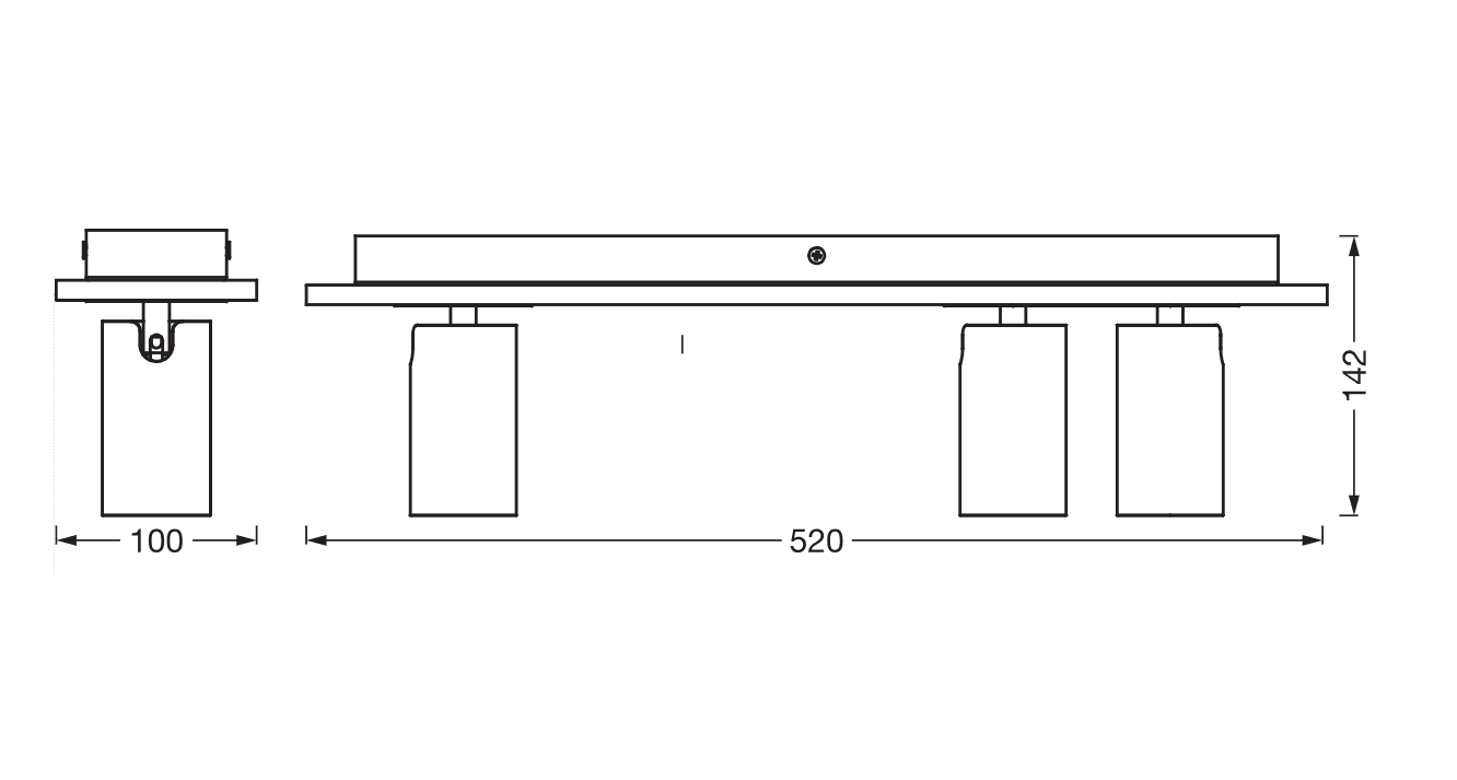 DECOR SPOT MERCURY 3X3.4W927GU10 BKLEDV "000004058075828087" — miniatură