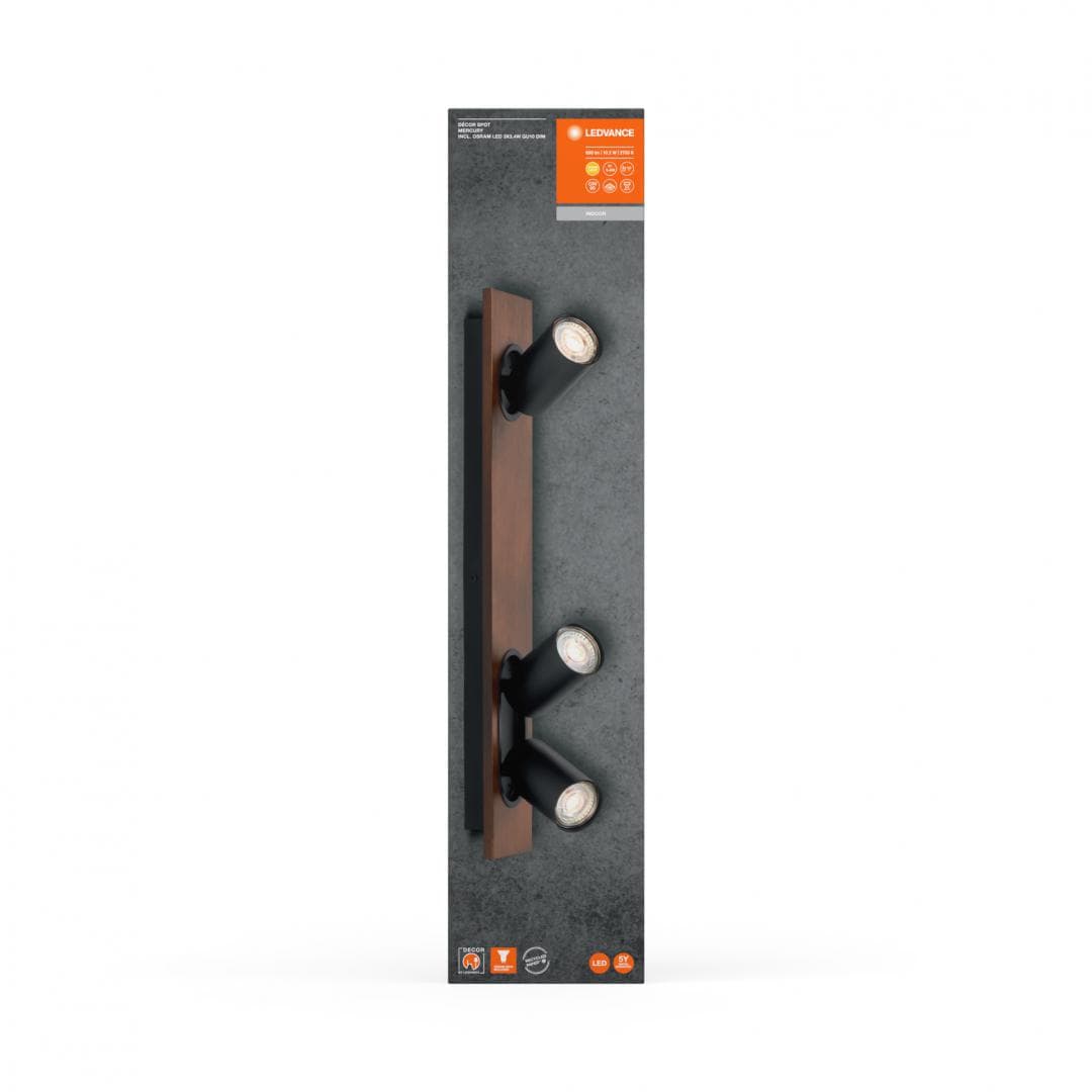 DECOR SPOT MERCURY 3X3.4W927GU10 BKLEDV "000004058075828087"