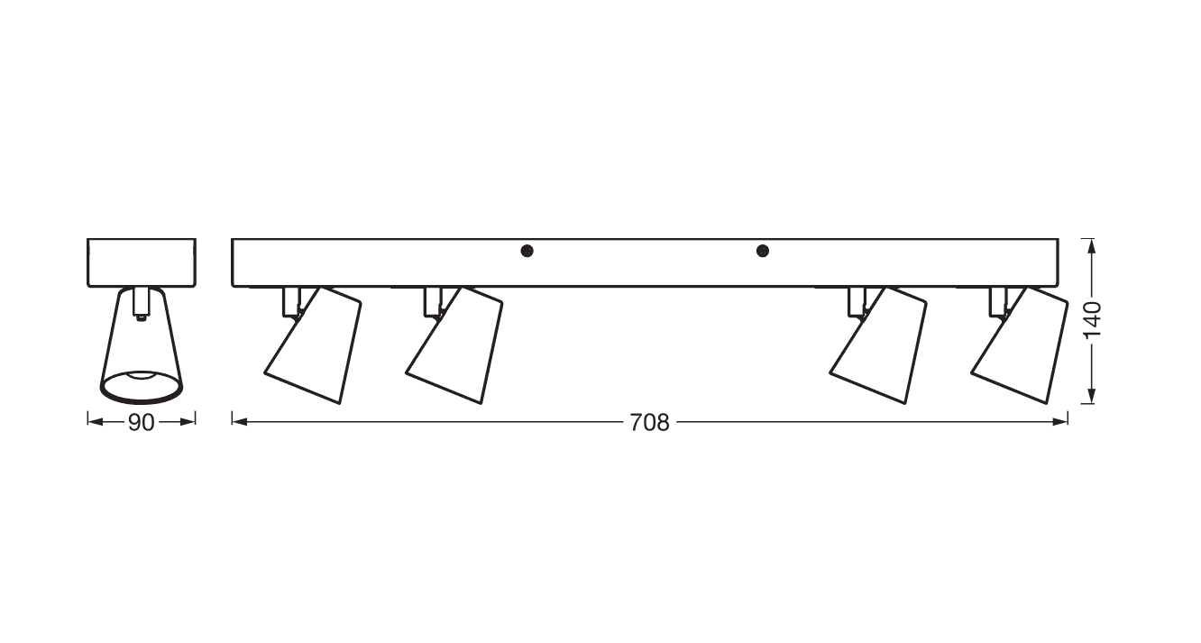 DECOR SP NEPTUNE 708MM 27W SEL WT LEDV "000004058075828360" — miniatură