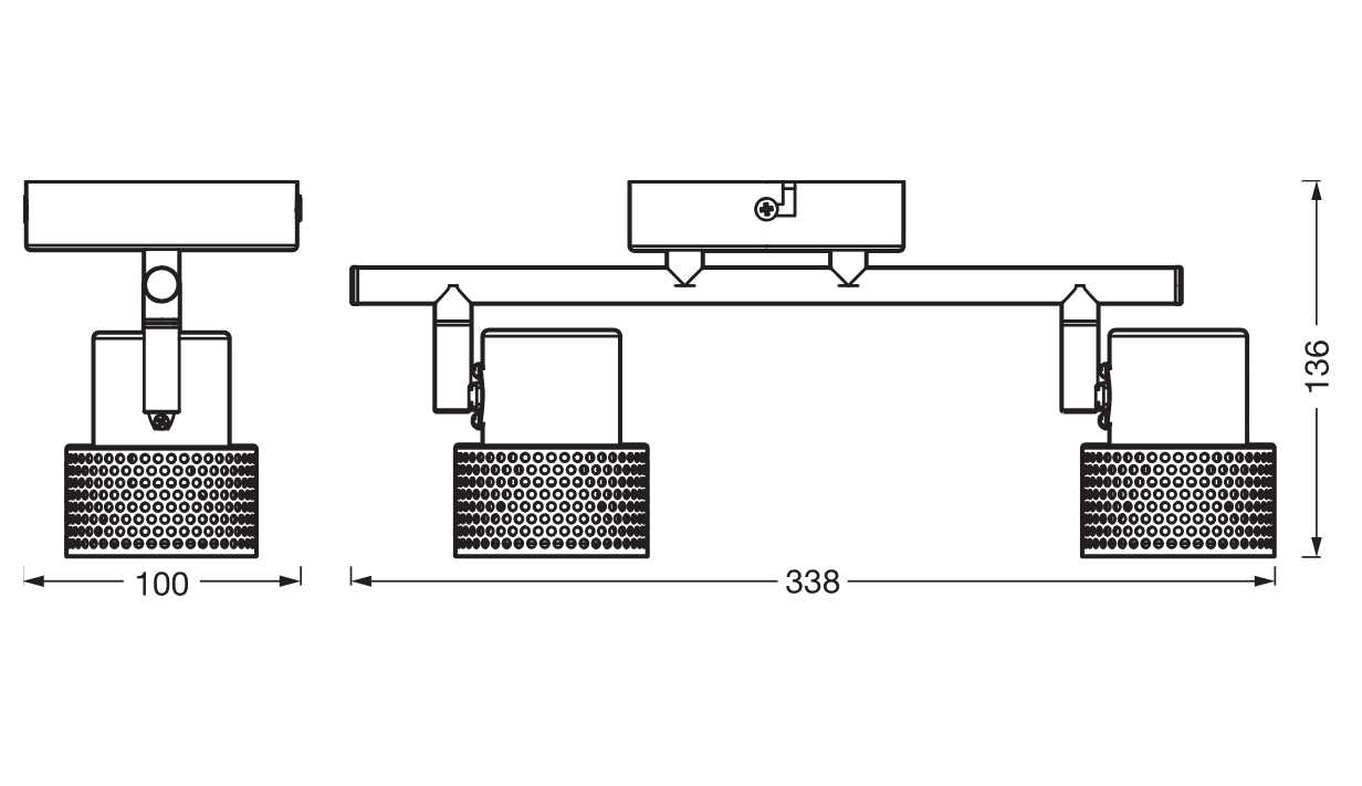 DECOR SPOT CORK 2X3.4W 927 GU10 BK LEDV "000004058075828681" — miniatură