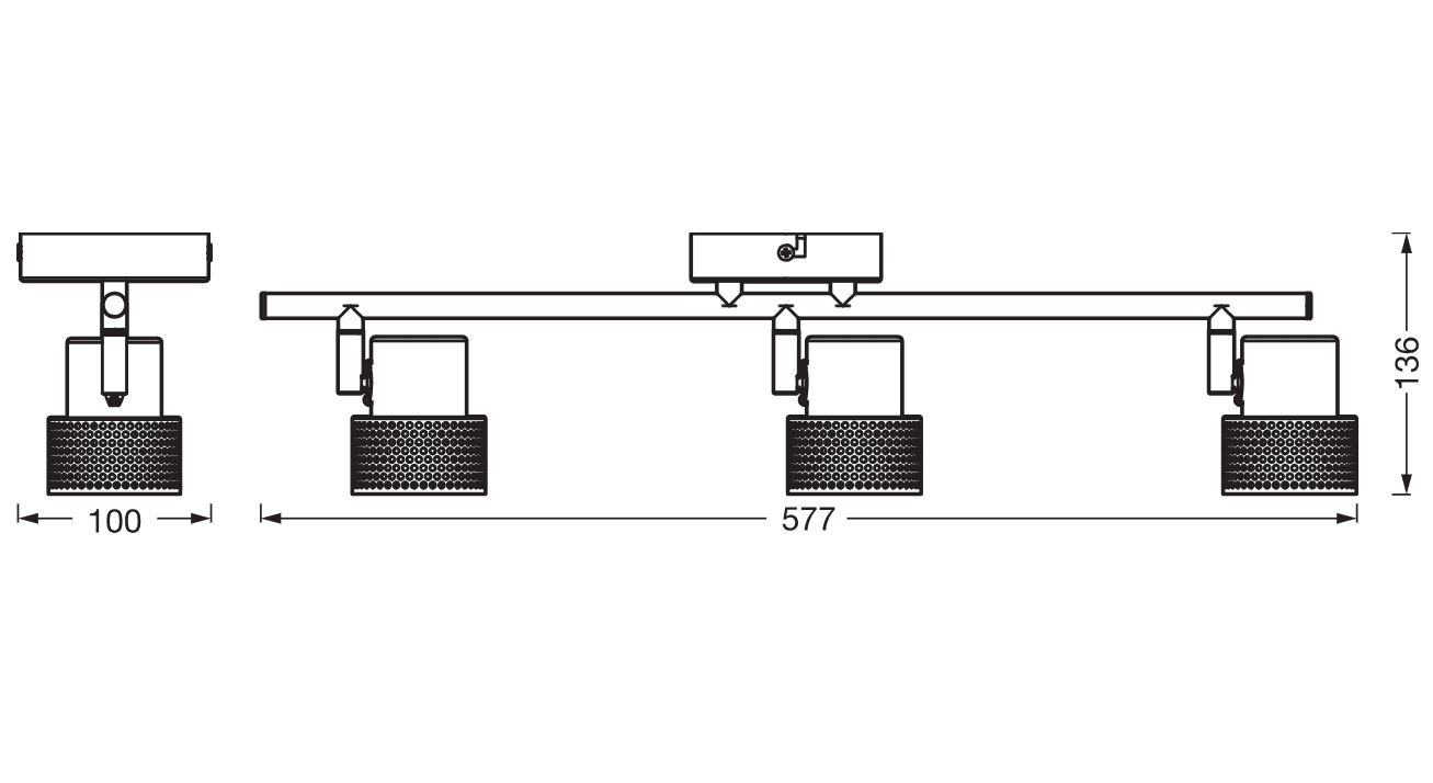 DECOR SPOT CORK 3X3.4W 927 GU10 BK LEDV "000004058075828728" — miniatură