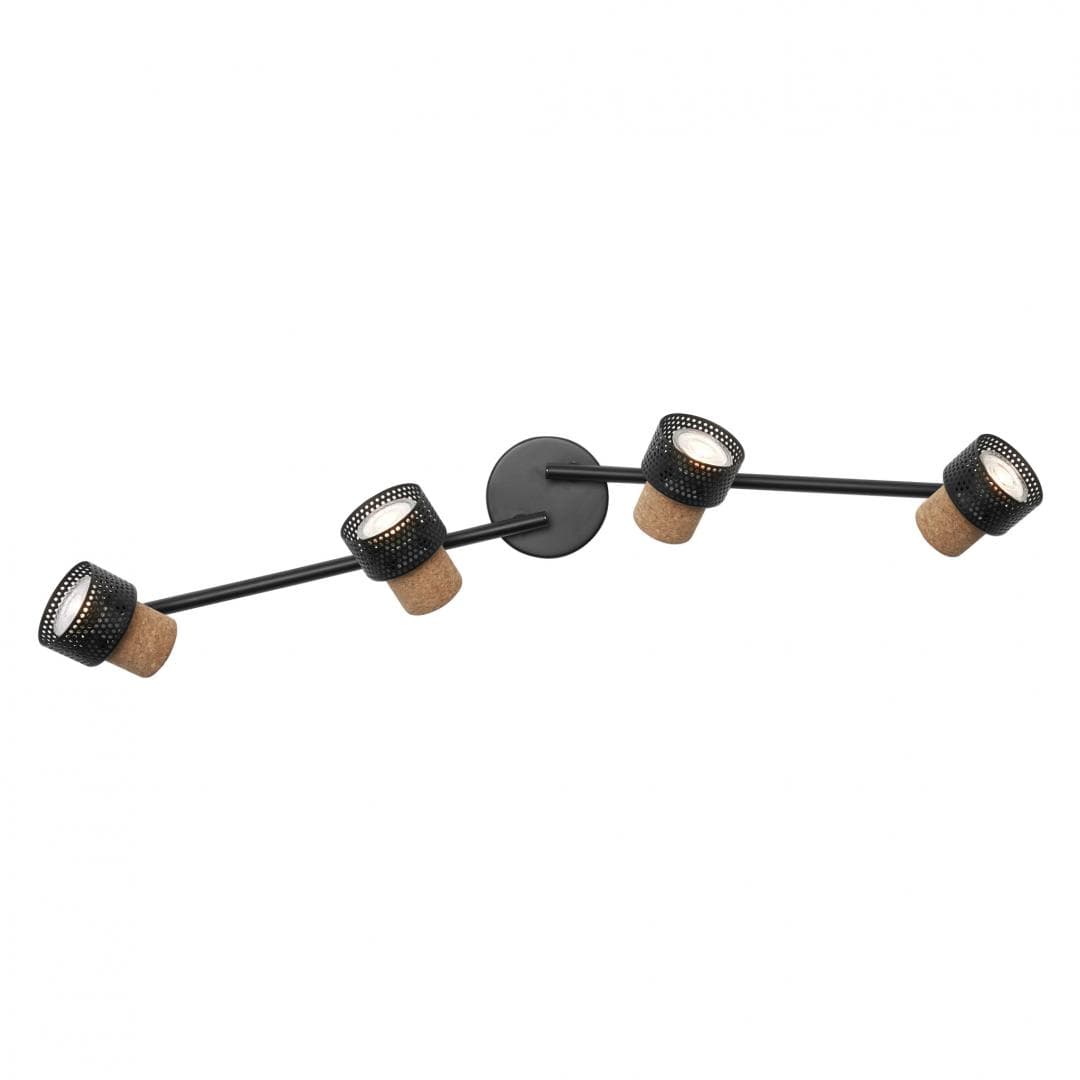 DECOR SPOT CORK 4X3.4W 927 GU10 BK LEDV "000004058075828742" — miniatură