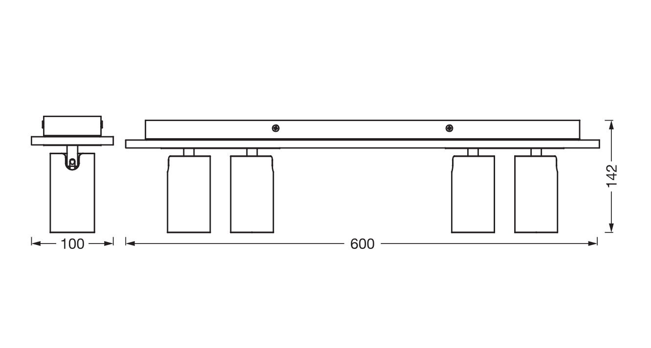 DECOR SPOT MERCURY 4X3.4W927GU10 WTLEDV "000004058075833616" — miniatură