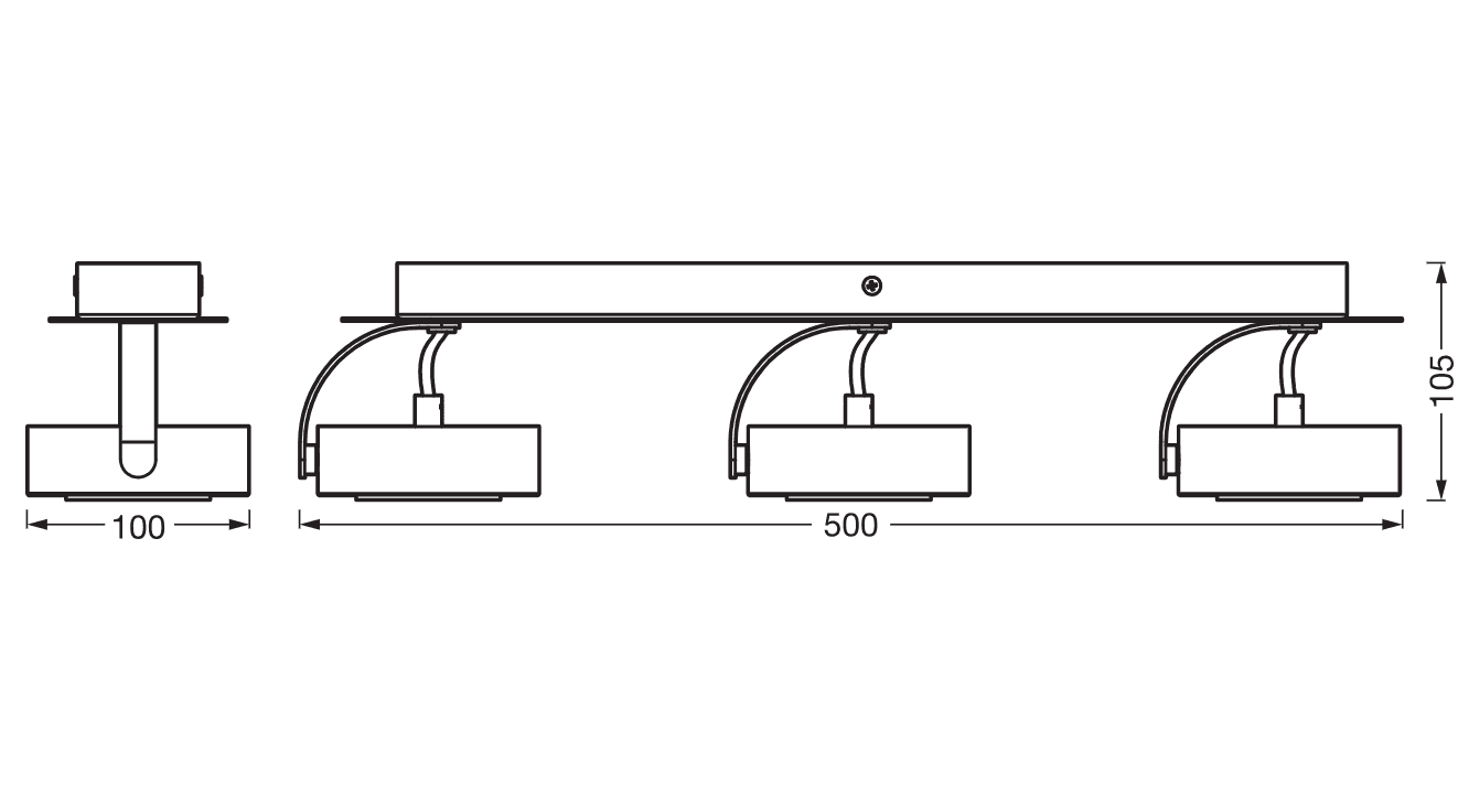 DECOR SPOT VENUS 500MM 16W 830 BK LEDV "000004058075833678" — miniatură