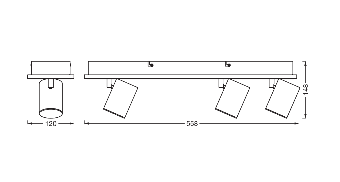 DECOR SPOT MARS 558MM 41W SEL BK LEDV "000004058075833838" — miniatură
