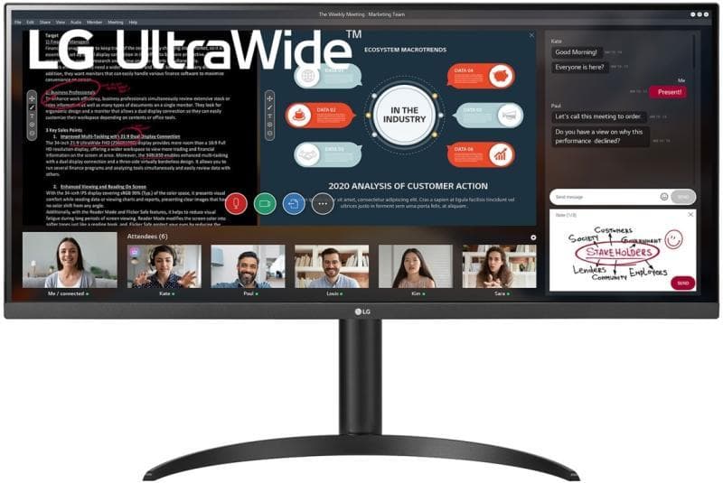 Monitor LED 34" 34WP550-B Ultra Wide IPS FHD 2560 x 1080px 5ms Negru "34WP550-B"