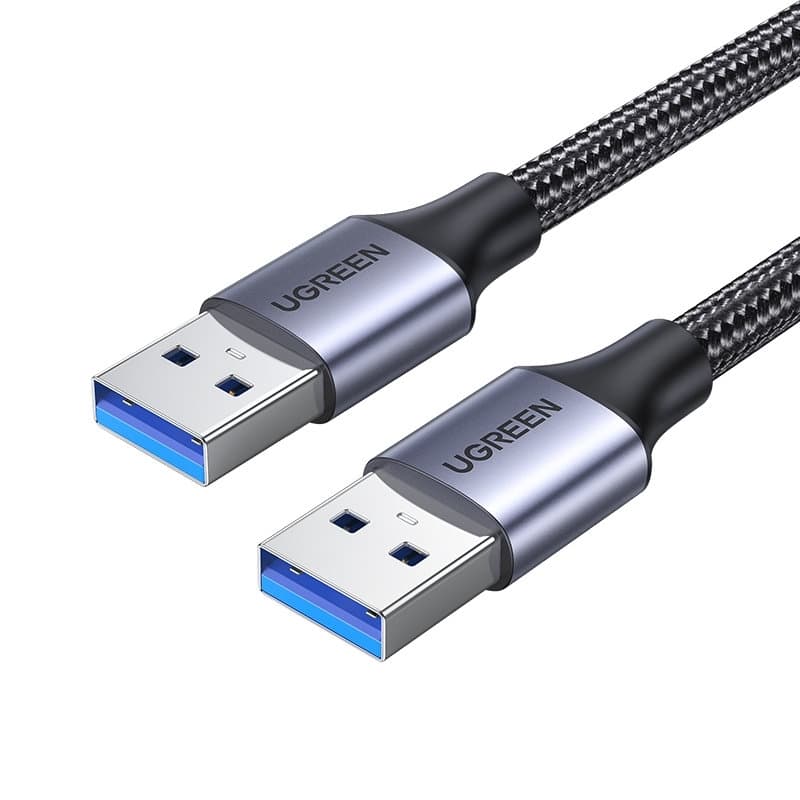 CABLU USB Ugreen "US373", USB 3.0 (T) la USB 3.0 (T), lungime 2m, brodat, negru "80791" - 6957303887910